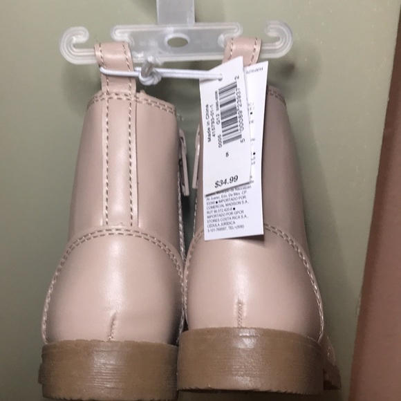 Old Navy Toddler Girl’s Blush Pink Lace-up Boots Size 5 NEW - Picture 3 of 5